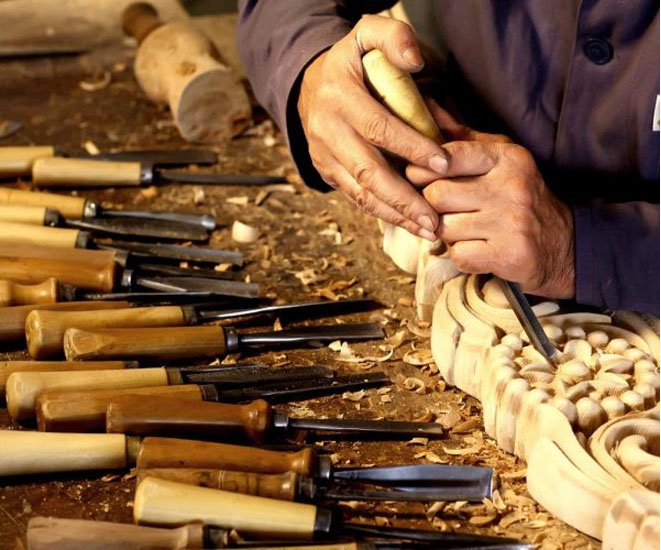 Hand carved furniture