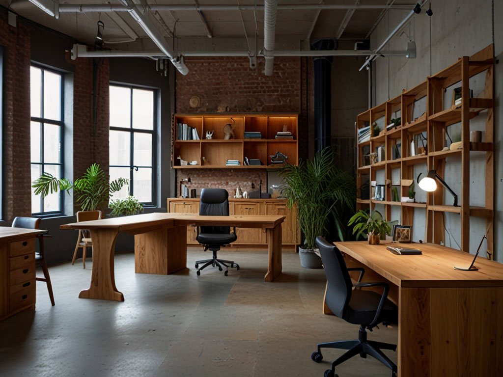 Bespoke Wooden Furniture in a Sustainable Workspace